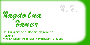 magdolna haner business card